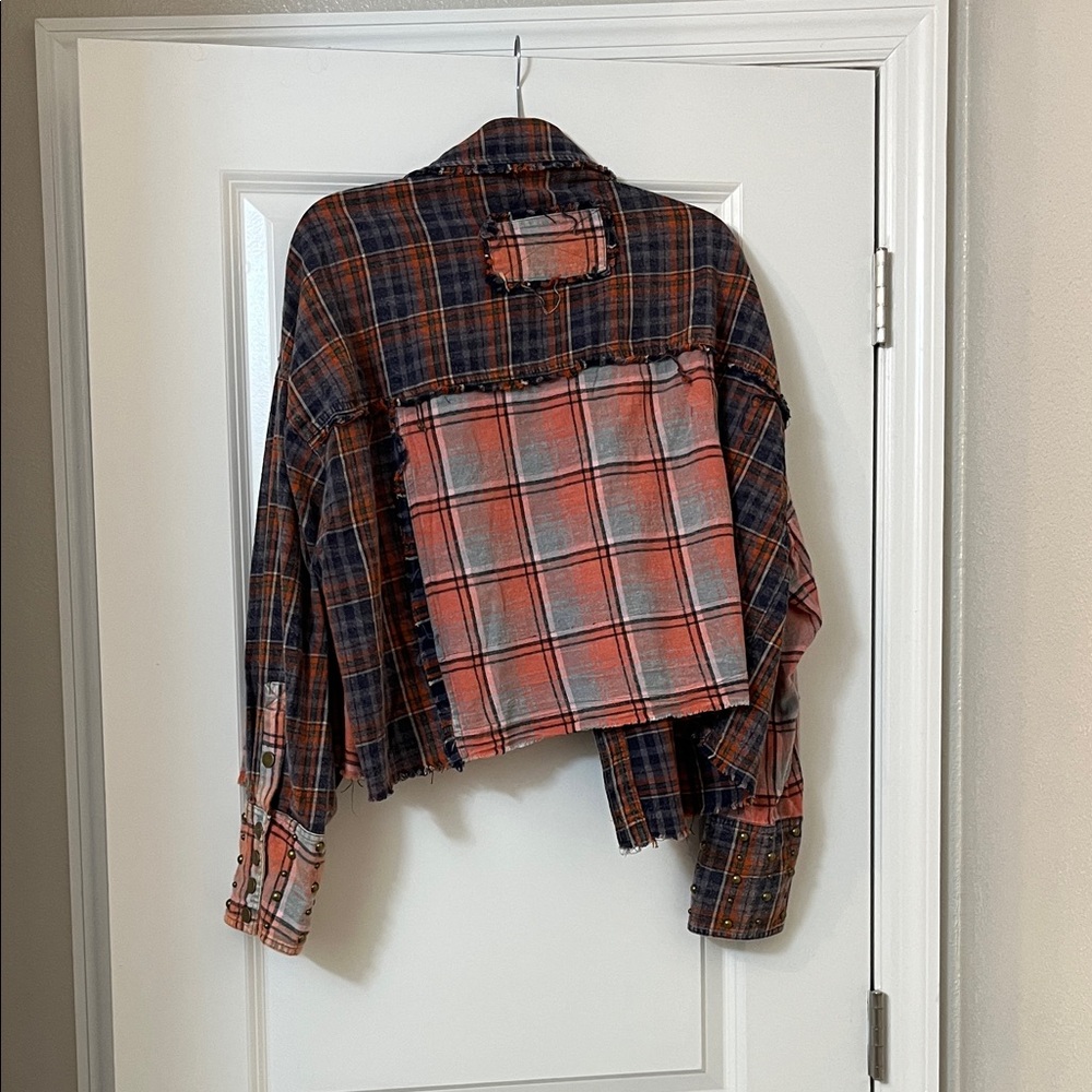 Oli & Hali Plaid Button Down Shirt - Red and Blue - Picture 11 of 12